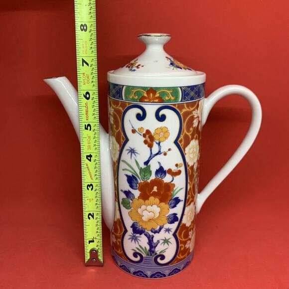 Japanese Tea Set Nishiki Ko-Imari Teapot 5-Cups and Saucers Ceramic - Picture 6 of 15